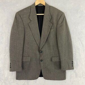 Paul Dione 100% Wool Blazer Sport Coat Mens Sz 38 Gray Blue Suit Jacket 2 Button